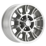 Legendary Wheels GT6 Clearcoated Machined 15x7 Wheels, Machined, 15 in. x 7.00 in., Aluminum, Gray Machined, 5 x 114.3mm Bolt Circle, 4.25 in. Backspacing, Each thumbnail 1