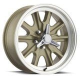 Legendary Wheels HB45 Gold Haze Machined 17x7 Wheels, Machined, 17 in. x 7.00 in., Aluminum, Machined, 5 x 114.3mm Bolt Circle, 4.25 in. Backspacing, Each thumbnail 6