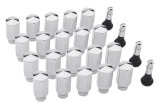 Legendary Wheels Wheel Installation Kits LW-LN001-20 Lug Nuts, Installation, 13/16 in. Hex, 12 in.-20 Thread, ET/Ultra Conical Seat, 2 in. Long, Steel, Chrome, Rubber/Chrome Valve Stems, Set of 20 thumbnail 1