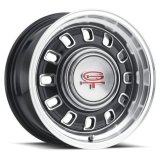Legendary Wheels 12-Slot Black Machined 15x7 Wheels, Machined, 15 in. x 7.00 in., Aluminum, Machined, 4 x 114.3mm Bolt Circle, 3.75 in. Backspacing, Each thumbnail 1