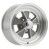 Legendary Wheels GT5 Silver Machined 15x7 Wheels, Machined, 15 in. x 7.00 in., Aluminum, Machined, 5 x 114.3mm Bolt Circle, 4.25 in. Backspacing, Each thumbnail 1