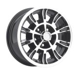 Legendary Wheels GT6 Black Machined 15x7 Wheels, Machined, 15 in. x 7.00 in., Aluminum, Machined, 5 x 114.3mm Bolt Circle, 4.25 in. Backspacing, Each thumbnail 1