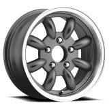 Legendary Wheels T/A 8-Spoke Charcoal Machined 17x8 Wheels, Machined, 17 in. x 8.00 in., Aluminum, Machined, 5 x 114.3mm Bolt Circle, 4.25 in. Backspacing, Each thumbnail 1