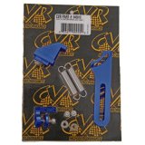 CVR Billet Throttle Return Spring Brackets 64501BL Bracket, 4500 Series Carburetor, Aluminum, Blue Anodized, Bracket, Each thumbnail 1
