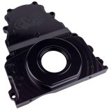 CVR LS 2-Piece Timing Covers TC2327BK Cover, 2-Piece, Billet Aluminum, Black Anodized, Chevrolet, Gen 3, V8, Each thumbnail 1