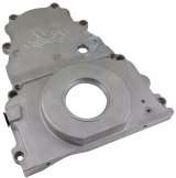 CVR LS 2-Piece Timing Covers TC2328S Cover, 2-Piece, Cast Aluminum, Natural, With Cam Sensor, Chevrolet, Gen 4, V8, Each thumbnail 1