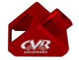 CVR Passing Gear Cable Brackets 641R Bracket, Aluminum, Red Anodized, Each thumbnail 2