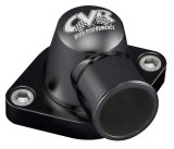 CVR Thermostat Housings TSH8BK Housing, 90 degree, Swivel, Billet Aluminum, Black Anodized, O-ring Sealing Style, Chrysler, Each thumbnail 1