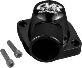 CVR Thermostat Housings TSH5BK Water Neck, 90 degree, 1.50 in. Hose Barb, Billet Aluminum, Black Anodized, Buick, Chevy, GMC, Pontiac, Small Block LS, Each thumbnail 2