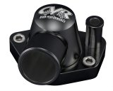 CVR Thermostat Housings TSH7BK Water Neck, Swivel, Billet Aluminum, Black Anodized, O-ring, 90 degree, for 1.5 in. Hose, Ford, Small Block thumbnail 1