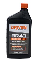 10w40 Driven Racing Oil BR40 Conventional Break-In Motor 03706 Engine Oil, BR40, Break-In, Mineral, 10W40, ZDDP Enhanced, 1 qt., Each thumbnail 3