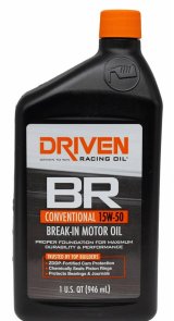 15w50 Driven Racing Oil BR50 Break-In Motor 00106 Engine Oil, BR50, Break-In, Mineral, 15W50, ZDDP Enhanced, 1 qt., Each thumbnail 2