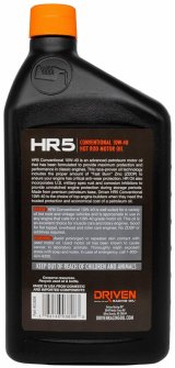 10w40 Driven Racing Oil HR5 Hot Rod Motor 03806 Engine Oil, HR-5 Conventional, Rod, Mineral, 10W40, 1 qt., Each thumbnail 1