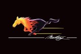 Fender Gripper Covers FG2107 Cover, Foam/Vinyl, Black, Mustang Flaming Pony Logo, 22 in. x 34 in., Each thumbnail 2