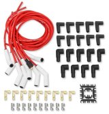 Mallory Pro Sidewinder Spark Plug Wire Sets 947C Wires, Sidewinder, Spiral Core, 8mm, Red, Ceramic, 135 Degree Boots, Universal, V8, Set thumbnail 4