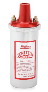 Mallory Canister Style Ignition Coils 29219 Coil, Canister, Round, Oil Filled, Chrome, 40,000 V, Each thumbnail 4