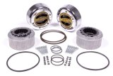 Warn Premium Manual Hubs 62672 Locking Hubs, Manual, Premium, Aluminum, Chrome, Polished Dial, Dana 60, 35-Spline, Front, Pair thumbnail 2