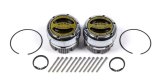 Warn Premium Manual Hubs 20990 Locking Hubs, Manual, Premium, Aluminum, Chrome, Black Dial, Chevy, Dodge, Ford, International, Jeep, Dana 44, Pair thumbnail 2