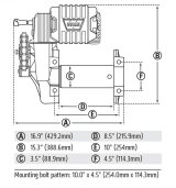 10,000 lbs. Warn M8274 Winch 106170 Winch, Electric, 12 V, lb., Roller Fairlead, Steel 125 ft. Line, 12 ft. Wired Remote, Each thumbnail 3