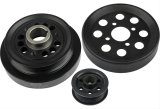 Steeda Underdrive Pulleys for 1996-2001 MUSTANG - 701-0001 Pulleys, Serpentine, Nodular Iron, Anodized, Crankshaft, Alternator, Pump, Ford Mustang GT, V8, Kit thumbnail 2
