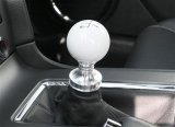 Steeda Ball Shifter Knobs for 2011-2014 MUSTANG - 555-1251 Transmission Shift Knob, Round, Composite, White, Manual 6-Speed Logo, Each thumbnail 2