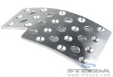 Steeda Ford Mustang Pedal Covers for 2015-2021 MUSTANG - 555-1273 Pad, Heel/Toe Gas, Billet Aluminum, Polished, Mustang, EcoBoost, GT, V6, Each thumbnail 1