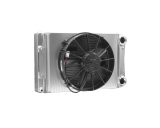 PWR North America Drag Race Radiators 942-00000 Radiator, Race, Scirocco, Crossflow, Aluminum, Closed, Spal Fan, 12 in. Diameter, Universal, Each thumbnail 1