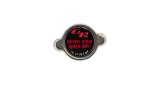 PWR North America High-Pressure Radiator Caps 50-00004 Cap, High-Pressure, Round, 19 psi, Small-style Cap, Steel, Natural, C&R Racing Logo, Each thumbnail 1