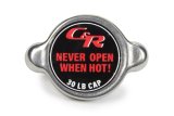 PWR North America High-Pressure Radiator Caps 50-00005 Cap, High-Pressure, Round, 30 psi, Small-style Cap, Steel, Natural, C&R Racing Logo, Each thumbnail 2