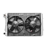 PWR North America OE Fit Radiator Modules for 1964-1966 MUSTANG - 15-10500 Radiator, Fit, Cross Flow, Aluminum, Natural, Dual Spal Fans, 11 in. Diameter, Small Block, Ford, Kit thumbnail 1