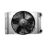 PWR North America Drag Race Radiators 940-00000 Radiator, Race, Crossflow, 2 Rows, Aluminum, Natural, Single Fan, Kit thumbnail 2