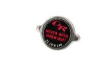 PWR North America High-Pressure Radiator Caps 50-00002 Cap, High-Pressure, Round, 22 psi, Large-style Cap, Steel, Natural, C&R Racing Logo, Each thumbnail 1