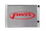 PWR North America Lightweight Late Model Dirt and Pavement Radiators 911-28191 Radiator, Lightweight, Crossflow, Aluminum, Double Pass, High Outlet, Universal, Each thumbnail 2