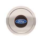 GT Performance GT-9 Small Horn Buttons 11-1121 Button, Small, GT-9, Billet Aluminum, Polished, Ford Colored Emblem, 3 in. Button Diameter, 3.5 in. Overall Diameter, Each thumbnail 2