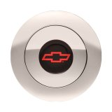 GT Performance GT-9 Large Horn Buttons 11-1162 Button, Large, GT-9, Billet Aluminum, Polished, Chevy Bowtie Colored Emblem, Performance, 3 in. Button Diameter, 4.5 in. Overall Diameter,Each thumbnail 2