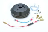 GT Performance Steering Wheel Installation Kits 20-5002 Kit, 3-Bolt Mount, Billet Aluminum, Black Anodized, AMC, GM, Jeep, Kit thumbnail 1