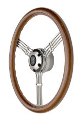 GT Performance GT-3 Gasser Banjo-Style Steering Wheels 21-5647 Wheel, GT3 Retro Wheel, Banjo Style, Wood, Each thumbnail 1