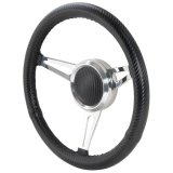 GT Performance GT-9 Retro Cobra Aluminum Steering Wheels 38-43448 Wheel, GT9 Retro, Carbon-Tech, 13.75 in, Diameter, 3-Spoke, Aluminum, Polished, Carbon Fiber Grip, Each thumbnail 4
