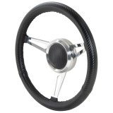 GT Performance GT-9 Retro Cobra Aluminum Steering Wheels 38-43448 Wheel, GT9 Retro, Carbon-Tech, 13.75 in, Diameter, 3-Spoke, Aluminum, Polished, Carbon Fiber Grip, Each thumbnail 8