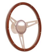 GT Performance GT-9 Retro Cobra Wood Steering Wheels 38-4247 Wheel, Cobra, 3-Spoke, Aluminum, Polished, Walnut Color Grip, 15 in. Dia., 9-Bolt, Each thumbnail 3