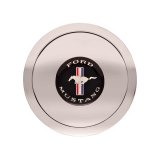 GT Performance GT-9 Small Horn Buttons 11-1125 Button, Small, GT-9, Billet Aluminum, Polished, Ford Mustang Colored Emblem, Performance, 3 in. Button Diameter, 3.5 in. Overall Diameter,Each thumbnail 1