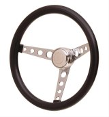 GT Performance GT-3 Classic Foam Steering Wheels 14-4331 Wheel, Classic, 3-Spoke, Steel, Chrome, Black Grip, 14.5 in. Diameter, 3-Bolt Mount, Each thumbnail 1