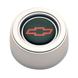 GT Performance GT-3 Hi-Rise Horn Buttons 11-1522 Button, Hi-Rise, Polished Billet Aluminum, Chevrolet Bowtie Colored Emblem, Performance, Each thumbnail 3