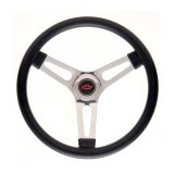 GT Performance GT-3 Competition Symmetrical Foam Steering Wheels 91-5142 Wheel, Symmetrical, 3-Spoke, Aluminum, Polished, Grip, 15 in. Dia., 3-Bolt thumbnail 1