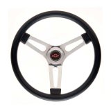 GT Performance GT-3 Competition Symmetrical Foam Steering Wheels 91-5142 Wheel, Symmetrical, 3-Spoke, Aluminum, Polished, Grip, 15 in. Dia., 3-Bolt thumbnail 4