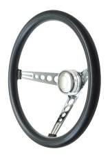 GT Performance GT-3 Classic Foam Steering Wheels 35-5431 Wheel, Classic, Black Grip, Chrome Steel Spokes, 15 in. Diameter, 3-Bolt Mount, Each thumbnail 1