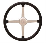 GT Performance GT-3 Competition Bell Rubber Steering Wheels 91-4040 Wheel, Rubber, 4-Spoke, Steel, Polished, Black Foam Grip, 15 in. Dia., 3-Bolt thumbnail 1