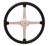 GT Performance GT-3 Competition Bell Rubber Steering Wheels 91-4040 Wheel, Rubber, 4-Spoke, Steel, Polished, Black Foam Grip, 15 in. Dia., 3-Bolt thumbnail 3