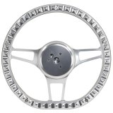 GT Performance GT-9 Retro Cobra Aluminum Steering Wheels 32-43688 Wheel, GT9 Retro, Carbon-Tech, 13.5 in, Diameter, 3-Spoke, Aluminum, Satin, Carbon Fiber Grip, Each thumbnail 1