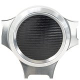 GT Performance GT-9 Retro Cobra Aluminum Steering Wheels 32-43688 Wheel, GT9 Retro, Carbon-Tech, 13.5 in, Diameter, 3-Spoke, Aluminum, Satin, Carbon Fiber Grip, Each thumbnail 2